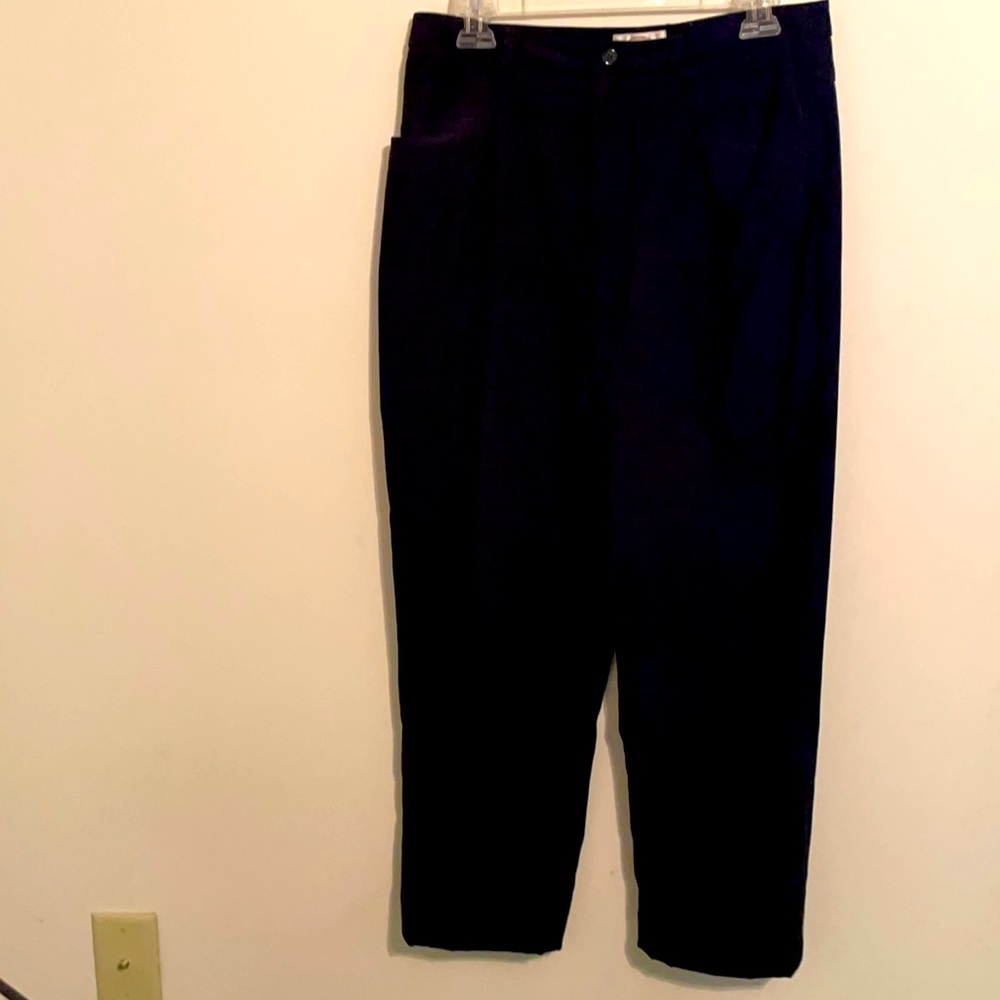 Talbots Black Pants size 10. Wider leg.